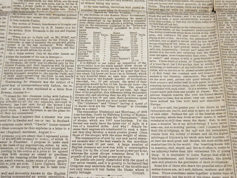 1864 JANUARY 18 BOSTON DAILY ADVERTISER NEWSPAPER - TRUMBULL REQUEST - NP 3878I