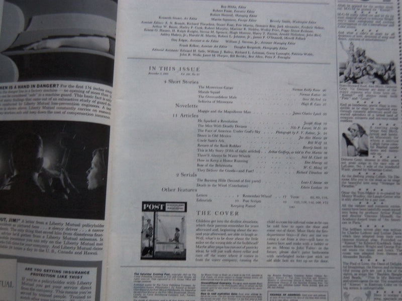 1955 DECEMBER 3 THE SATURDAY EVENING POST MAGAZINE - ILLUSTRATED COVER - SP 2076