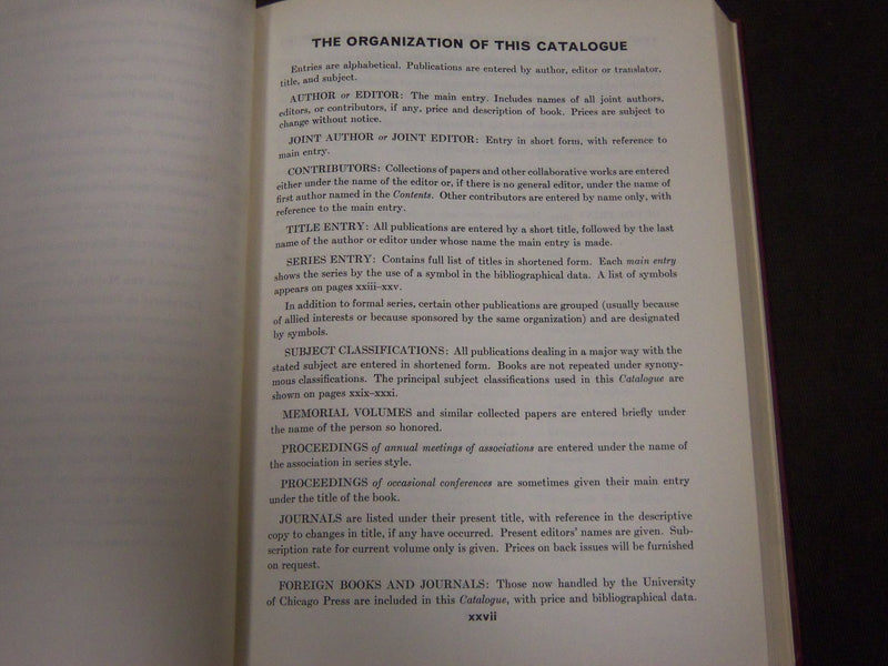 1941 THE UNIVERSITY OF CHICAGO PRESS CATALOGUE OF BOOKS & JOURNALS - KD 3660