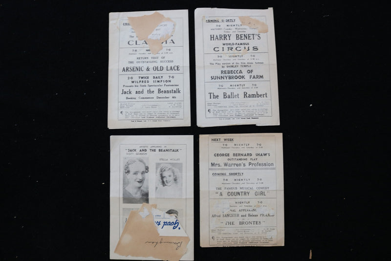 1940'S OPERA HOUSE PROGRAMME - LOT OF 8 - CHELTENHAM - K 2812
