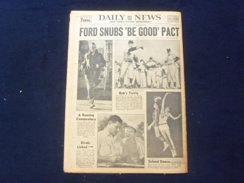 1959 FEB 20 NEW YORK DAILY NEWS NEWSPAPER - FISHER & REYOLDS DIVORCE - NP 6733