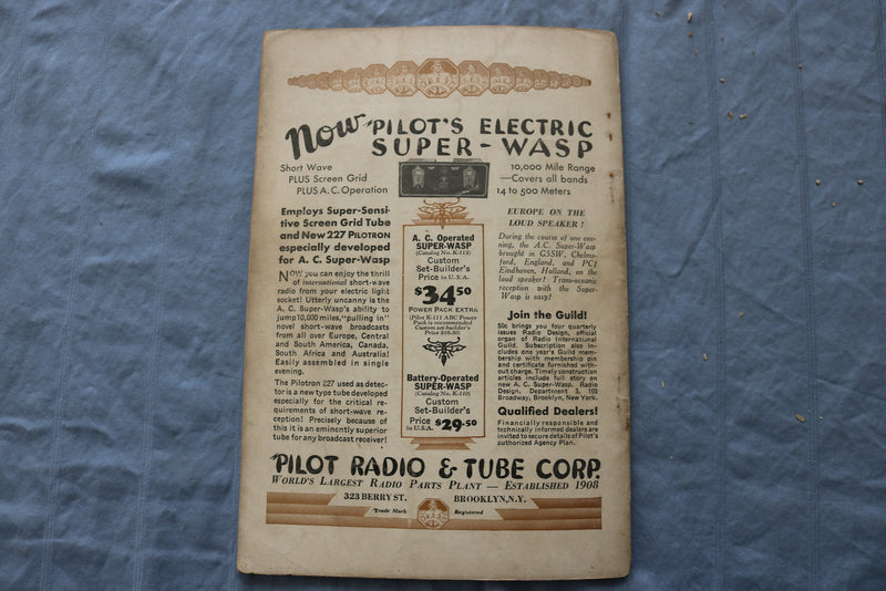 1929 FALL RADIO DESIGN SOFTCOVER HANDBOOK - S.C. SUPER-WASP -DAVID GRIMES- K 316