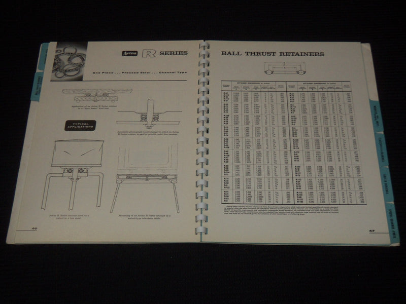 1957 AETNA BALL & ROLLER BEARING COMPANY GENERAL CATALOG NO. 182 - KD 3912T