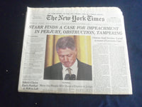 1998 SEPTEMBER 12 NEW YORK TIMES - STARR FINDS A CASE FOR IMPEACHMENT - NP 5651