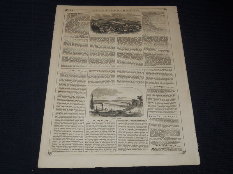 1858 APRIL 3 LIFE ILLUSTRATED NEWSPAPER - WALK DOWN FOURTH AVENUE - NP 5892