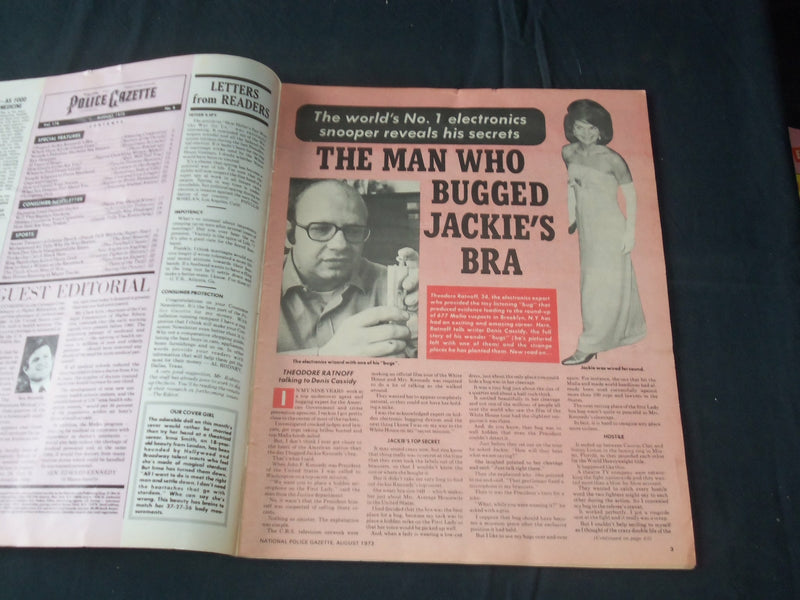 1973 AUGUST THE NATIONAL POLICE GAZETTE MAGAZINE -JOHNNY BENCH - B 5788