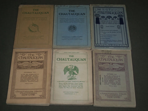 1909-1911 THE CHAUTAUQUAN MAGAZINE LOT OF 7 ISSUES - NEW YORK - WR 461