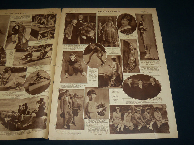 1928 FEBRUARY 5 NEW YORK TIMES PICTURE SECTION - LINBERGH-ROCKEFELLER - NT 9405