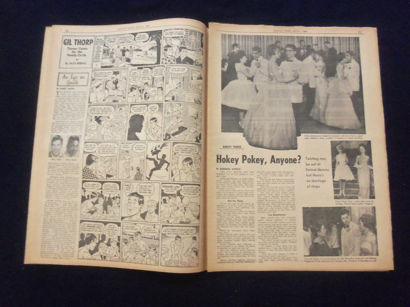 1962 JULY 1 NEW YORK SUNDAY NEWS NEWSPAPER -PAUL BOGARDUS ESCAPES DEATH- NP 6779