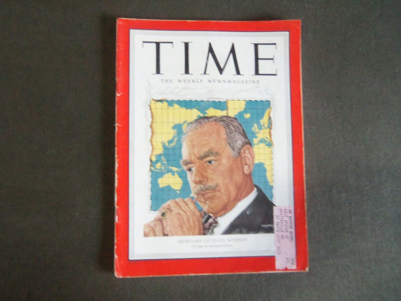 1951 JANUARY 8 TIME MAGAZINE - DEAN ACHESON - T 1259