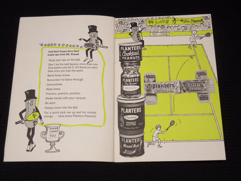 1973 MR. PEANUTS GUIDE TO TENNIS LOT OF 2 - SOFTCOVER - J 8087