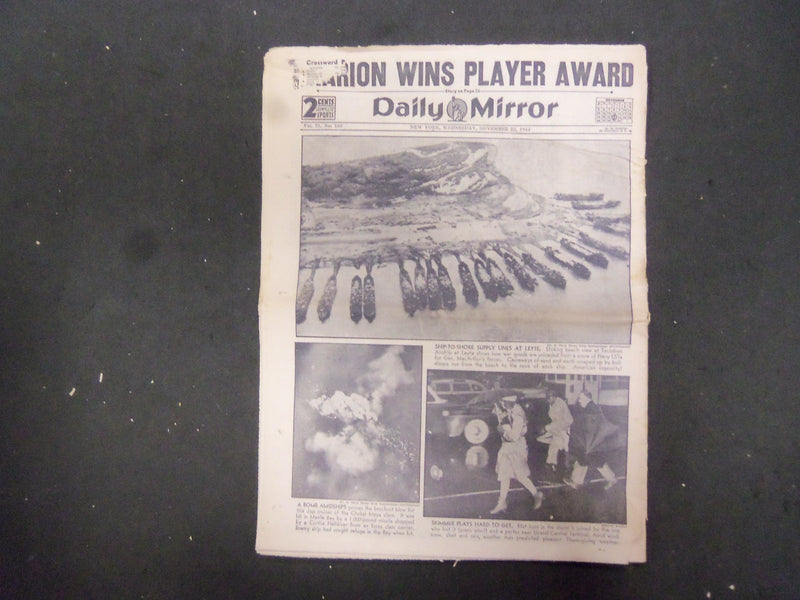 1944 NOVEMBER 22 NEW YORK DAILY MIRROR-ALLIES SLICE DEEPER INTO GERMANY- NP 2216