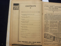1933 THE WRITERS YEAR BOOK & MARKET GUIDE - ST 1952L