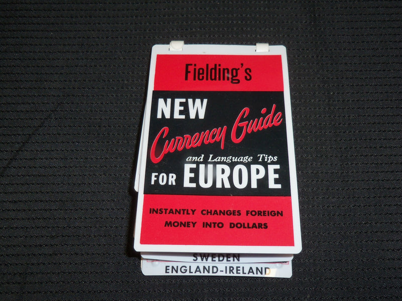 1953 FIELDING'S NEW CURRENCY GUIDE FOR EUROPE PLASTIC BOOK - J 7009
