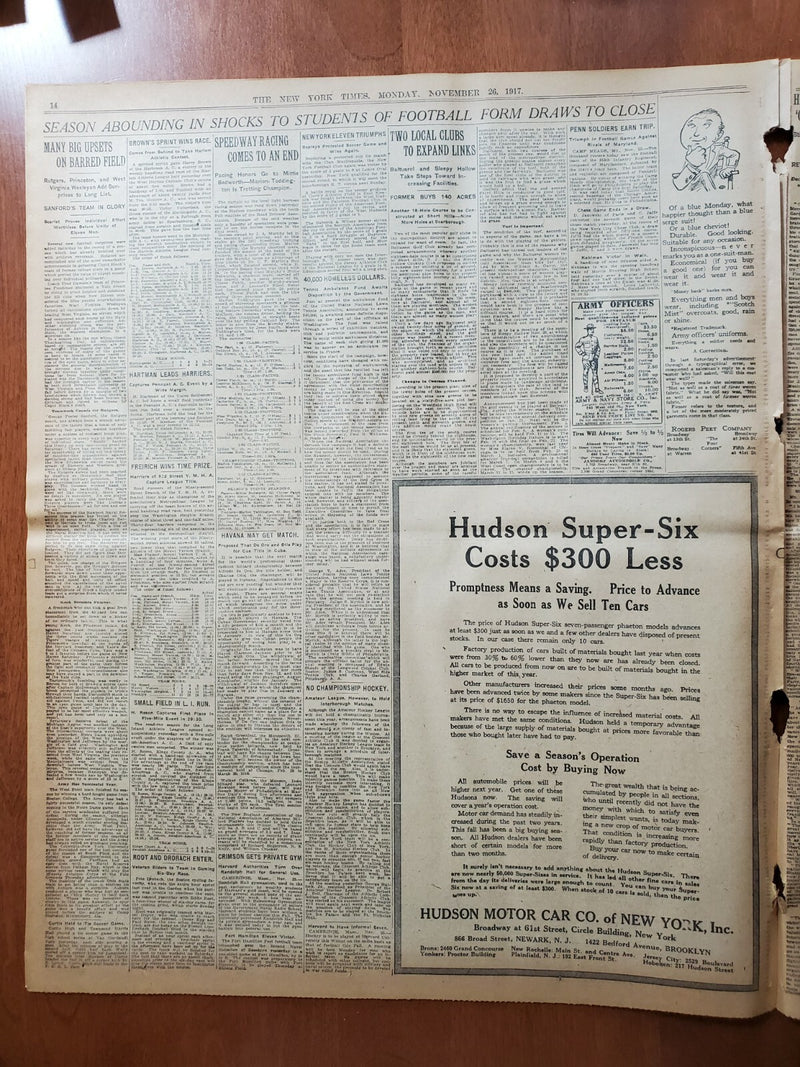 1917 NOVEMBER 26 NEW YORK TIMES - NO SEPARATE PEACE, LENINE SAYS - NT 8076