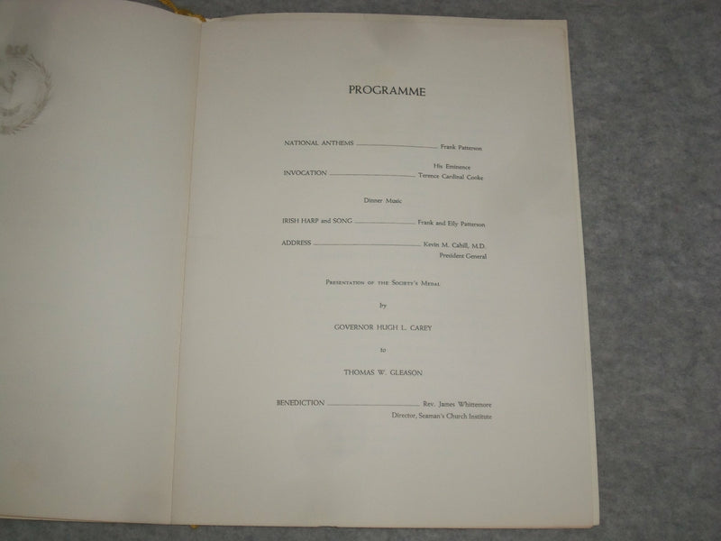 1980 NOVEMBER 15 THE AMERICAN IRISH HISTORICAL SOCIETY - 83RD ANNUAL - ST 6865