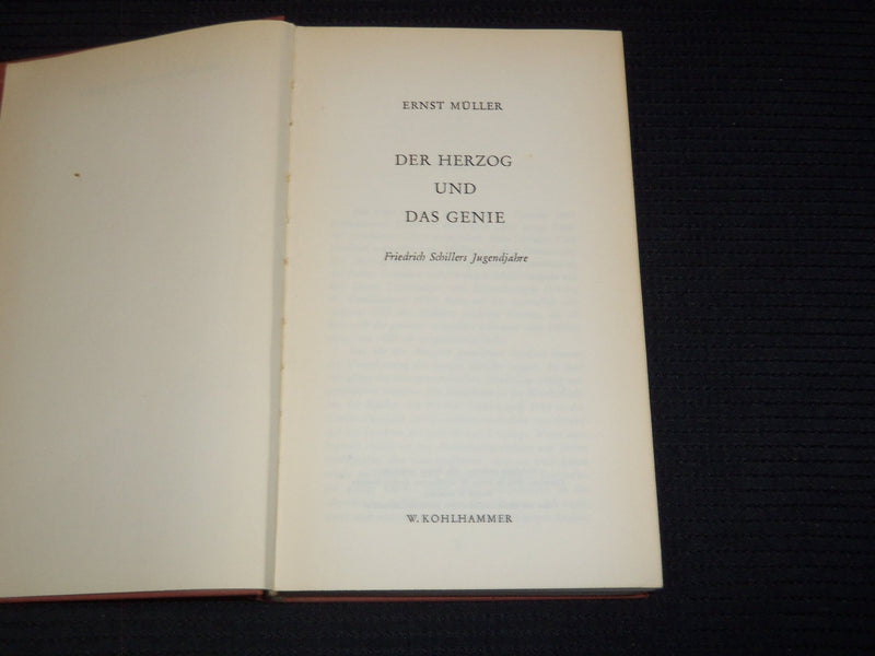1955 DER HERZOG UND DAS GENIE BOOK BY ERNST MULLER - GERMAN - KD 7856
