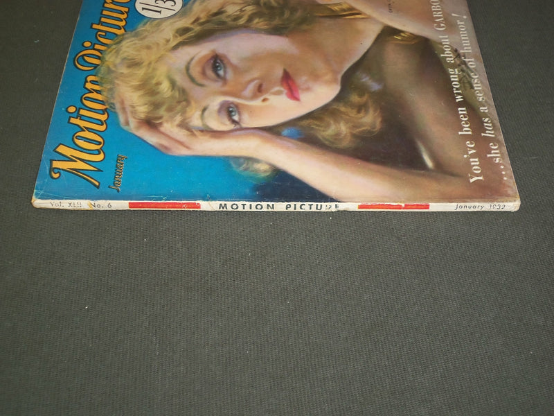 1932 JANUARY MOTION PICTURE MOVIE MAGAZINE - GRETA GARBO COVER - M 367