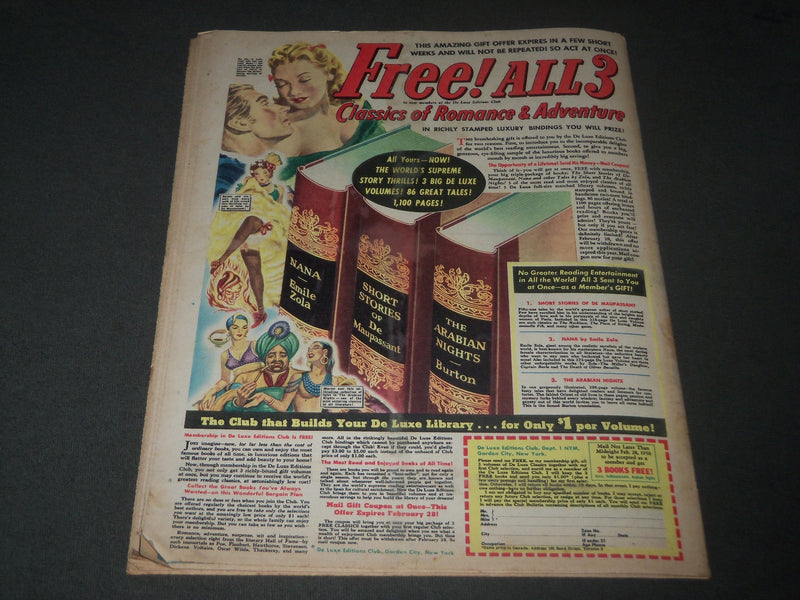1950 JANUARY 22 SUNDAY MIRROR MAGAZINE SECTION - NANCY KELLY COVER - J 2909