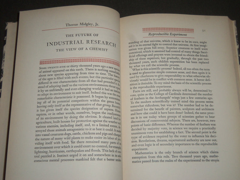 1945 THE FUTURE OF INDUSTRIAL RESEARCH BY STANDARD OIL COMPANY BOOK - KD 4299