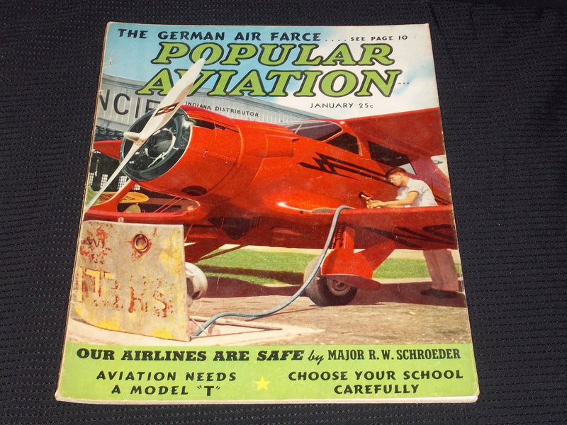 1939 JANUARY POPULAR AVIATION MAGAZINE - NICE FLYING PLANES FRONT COVER - E 5335
