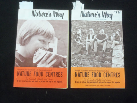 1974 JULY & OCTOBER NATURE'S WAY MAGAZINE - LOT OF 2 - K 102