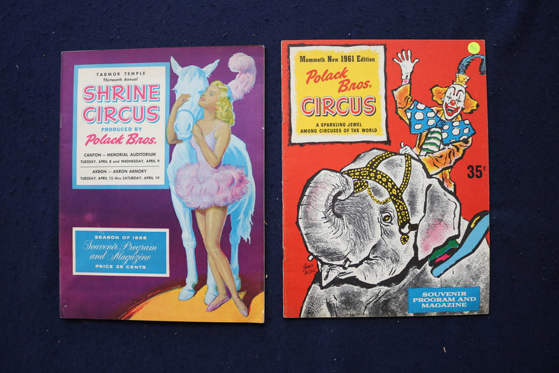1958-1973 POLLACK BROS. CIRCUS PROGRAMS - LOT OF 17 - O 3639