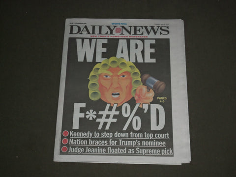 2018 JUNE 28 NEW YORK DAILY NEWS-ANTHONY KENNEDY TO STEP DOWN FROM SUPREME COURT