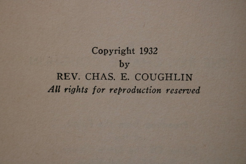 1932 FATHER COUGHLIN'S RADIO DISCOURSES 1931-1932 SOFTCOVER BOOK - K 3471