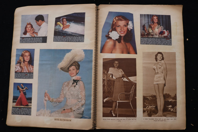 1940'S HOLLYWOOD SCRAPBOOK - RITA HAYWORTH - PAULETTE GODDARD - E 24888