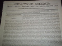1835 THE NEW-YORK MIRROR NEWSPAPER LOT OF 29 - VOL 12-13- SHEET MUSIC+ - NP 1495