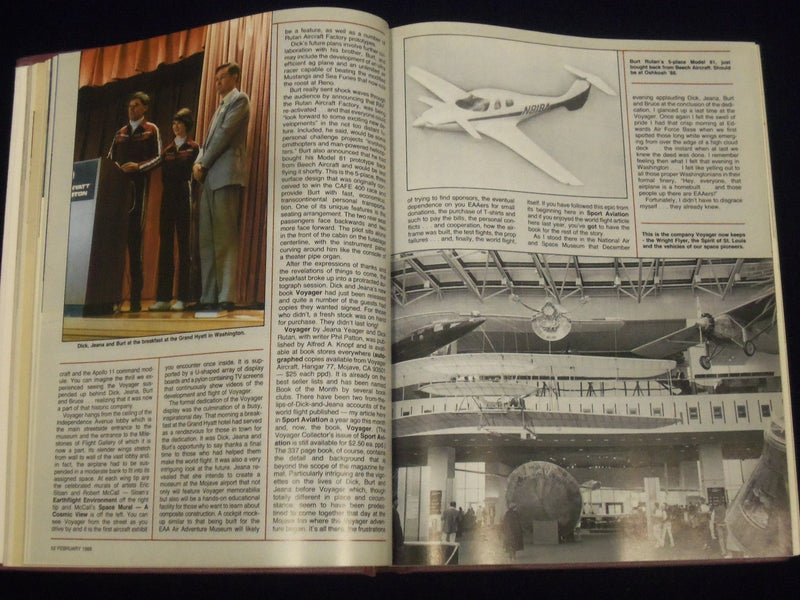 1988 JAN - 1989 MAR SPORT AVIATION MAGAZINE BOUND VOLUME - NICE PHOTOS - KD 3087