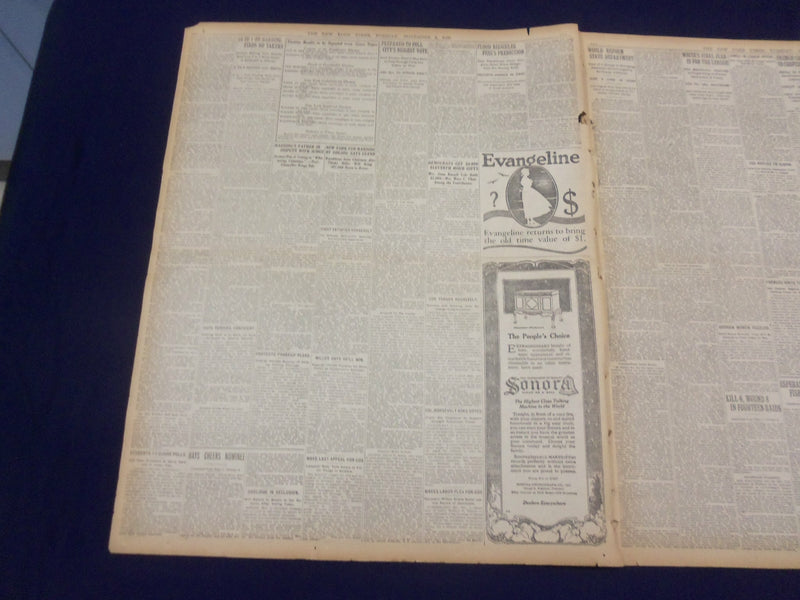 1920 NOVEMBER 2 NEW YORK TIMES - COX IS SURE, HARDING COMPLACENT - NT 8442