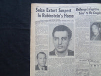 1954 AUGUST 27 NY DAILY NEWS NEWSPAPER - 535G EXTORT PLOT JAILS 3 - NP 2496