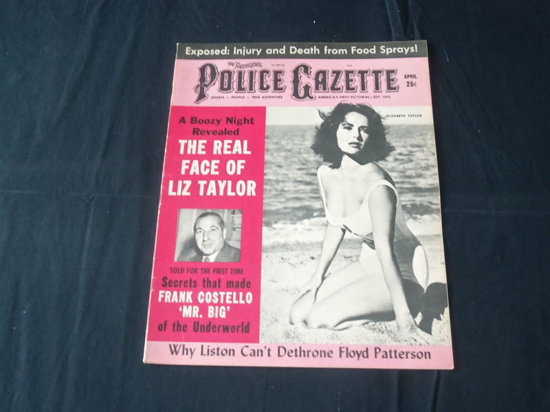 1962 APRIL THE NATIONAL POLICE GAZETTE MAGAZINE - ELIZABETH TAYLOR - B 5713