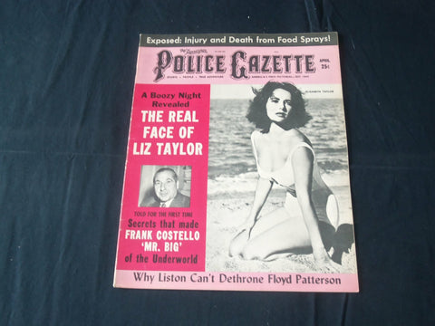 1962 APRIL THE NATIONAL POLICE GAZETTE MAGAZINE - ELIZABETH TAYLOR - B 5713