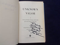2020 UNKNOWN VALOR HARDCOVER BOOK - INSCRIBED BY MARTHA MACCALLUM - KD 8540