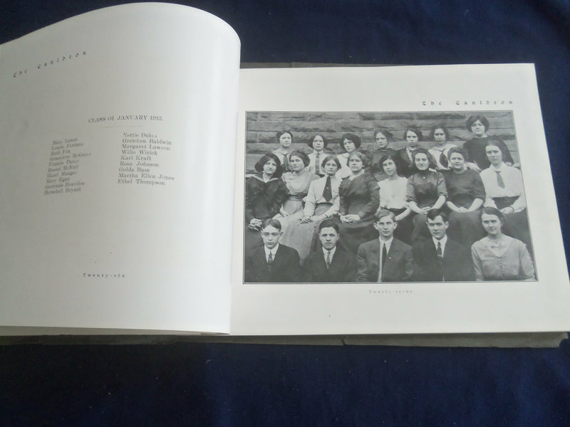 1912 THE CAULDRON FRANKFORT HIGH SCHOOL YEARBOOK - FRANKFORT, INDIANA - YB 2726