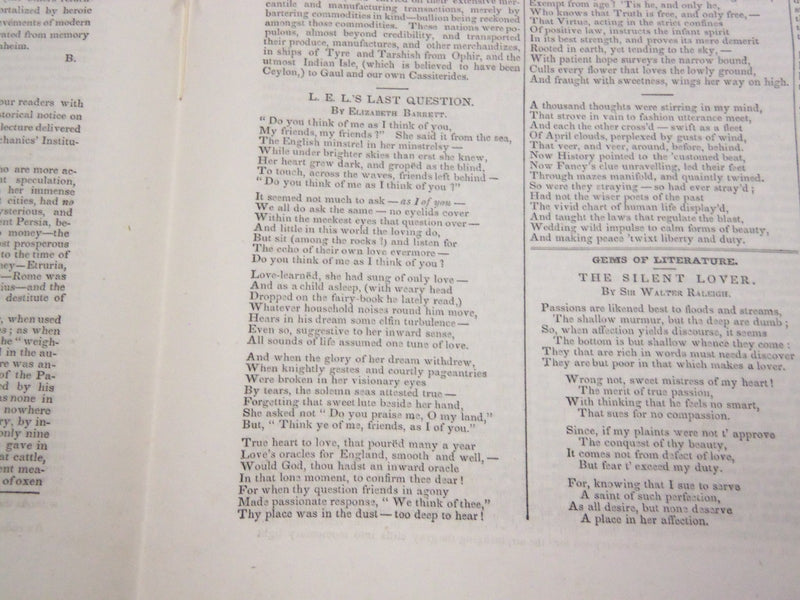1839 THE NEW YORK LITERARY GAZETTE NEWSPAPER LOT OF 12 - EMERSON - NP 1814