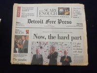 1994 OCT 27 DETROIT FREE PRESS NEWSPAPER -CLINTON, RABIN, HUSSEIN PEACE- NP 7239