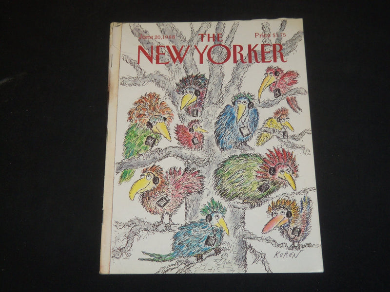 1988 JUNE 20 THE NEW YORKER MAGAZINE - ILLUSTRATED COVER - NY 1362