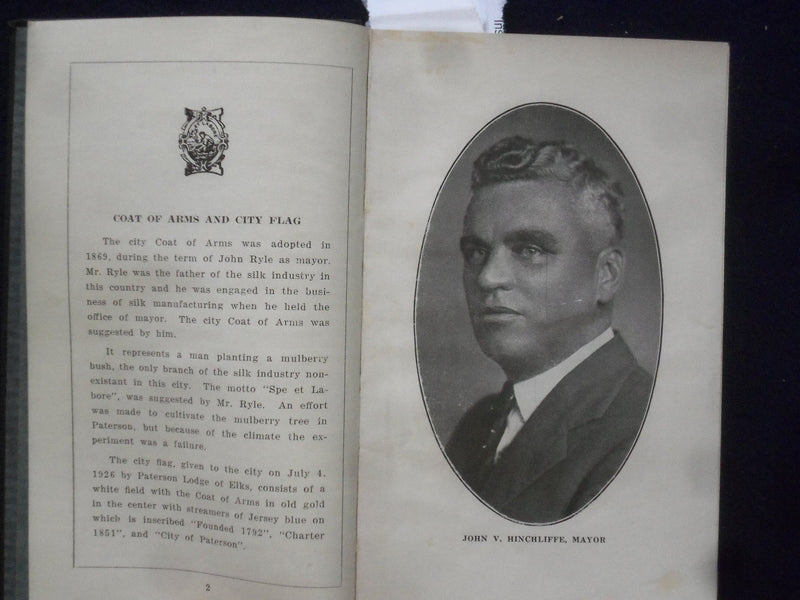 1929 MANUAL OF THE CITY OF PATERSON NEW JERSEY 1929 HARDCOVER BOOK - KD 8849