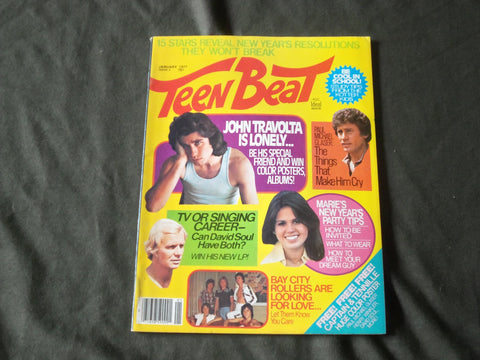 1977 JANUARY TEEN BEAT MAGAZINE - JOHN TRAVOLTA COVER - B 769