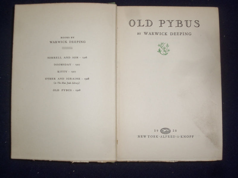 1928 OLD PYBUS HARDCOVER BOOK BY WARWICK DEEPING - KD 9047