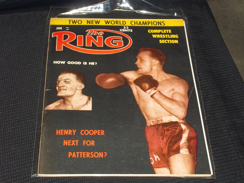 1961 JUNE THE RING MAGAZINE - HENRY COOPER BOXING COVER - E 3373