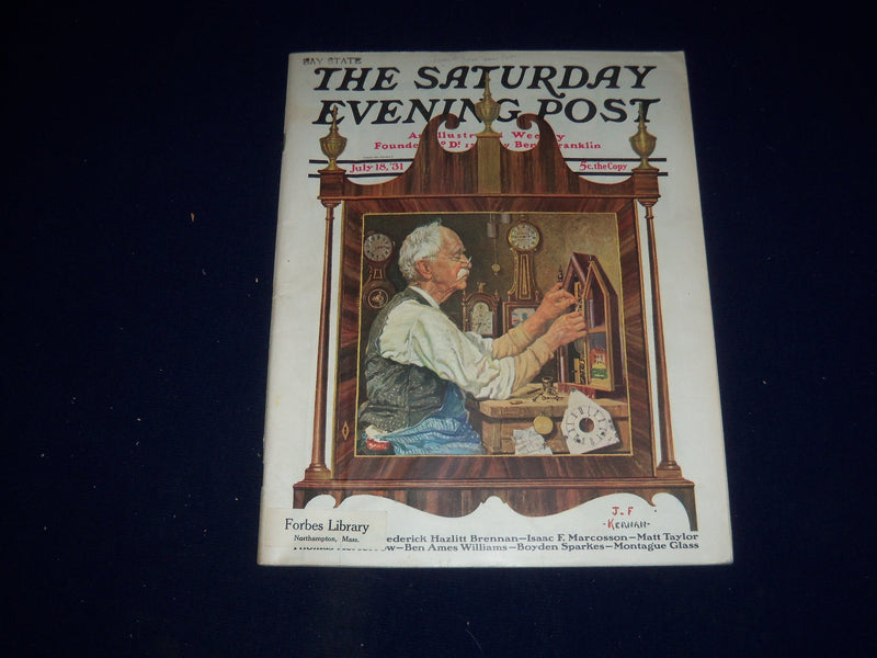 1931 AUGUST 1 THE SATURDAY EVENING POST MAGAZINE - ILLUSTRATED COVER -SP 1402