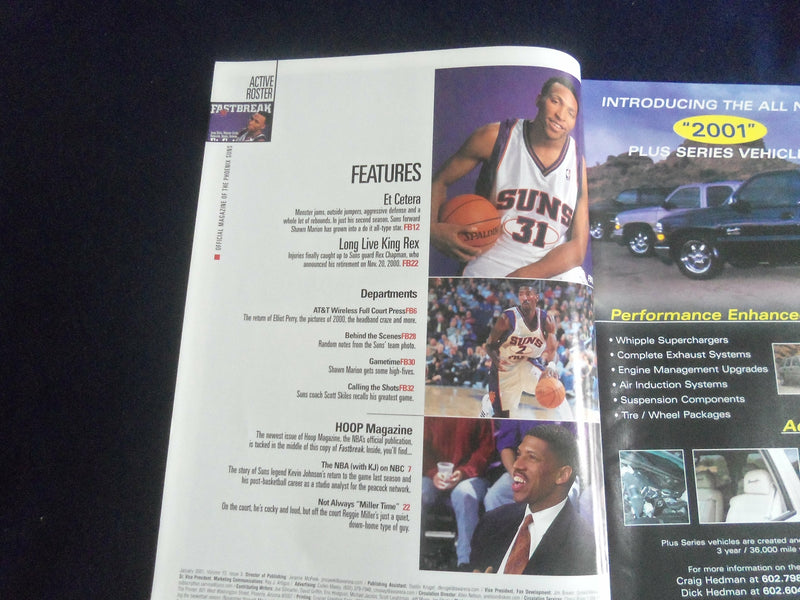 2001 JANUARY PHOENIX SUNS FASTBREAK MAGAZINE - ST 7136