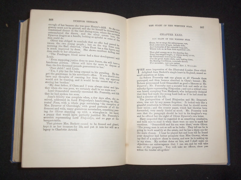 1885 DYNEVOR TERRACE OR THE CLUE OF LIFE HARDCOVER BOOK - ADRIAN STOKES- KD 9217