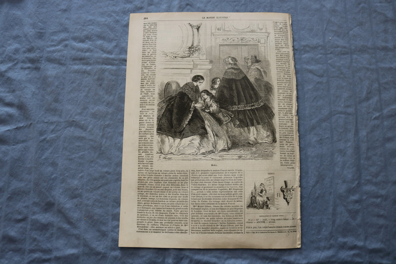 1858 NOV 6 LE MONDE ILLUSTRE MAGAZINE-PUBLICATION DES PROTOCOLES-FRENCH- NP 8442