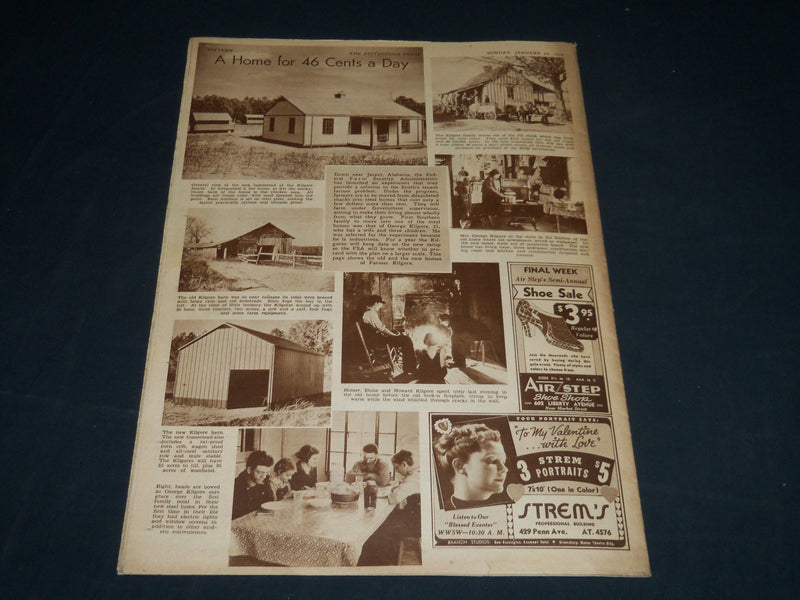 1939 JANUARY 29 THE PITTSBURGH PRESS SUNDAY ROTO SECTION - ALICE FAYE - NP 4552